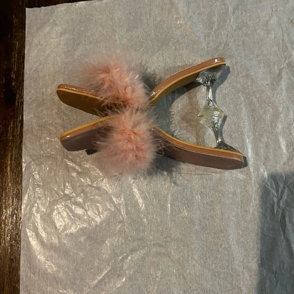 Fluff & Strut Crystal Heel Sandals